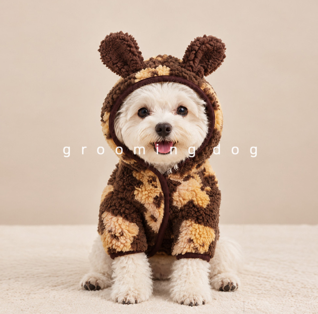 Boucle Bear Hood Jacket (2 colors)