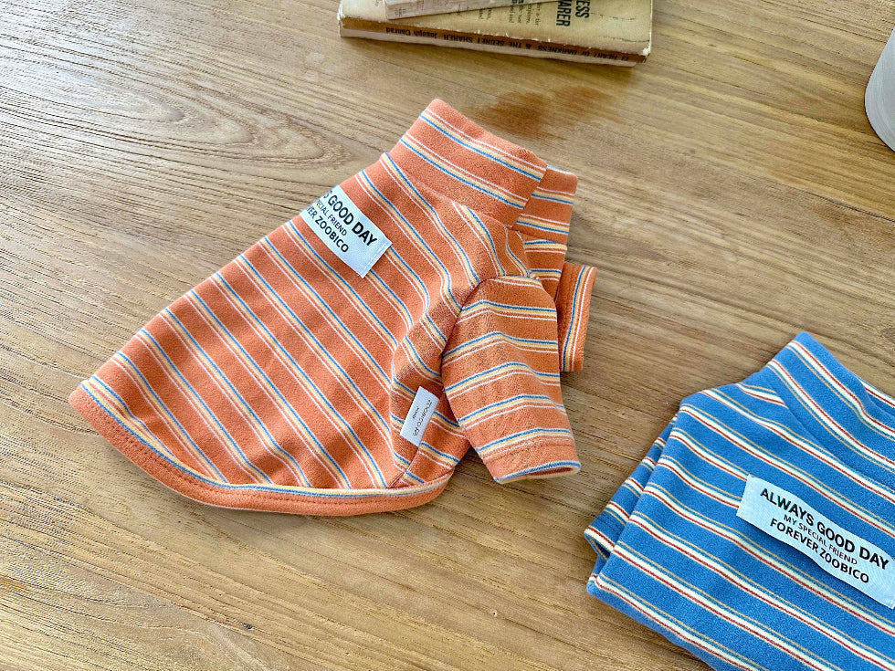 Good Day Stripe Turtleneck Tee (2 colors)