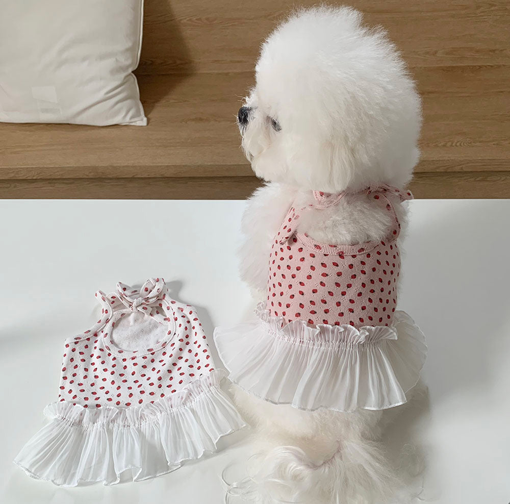Berry Frill Sleeveless Dress (2 colors)