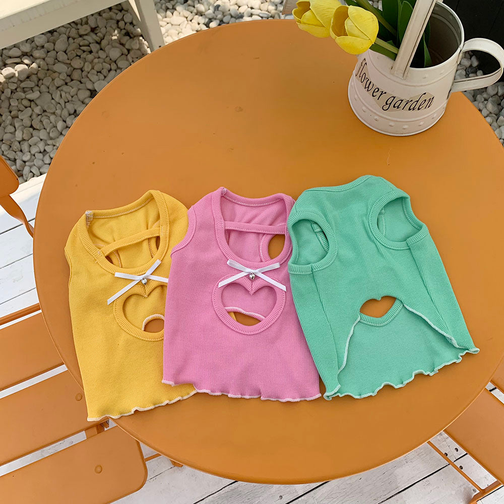 Heart Hole Sleeveless Tee (3 colors)