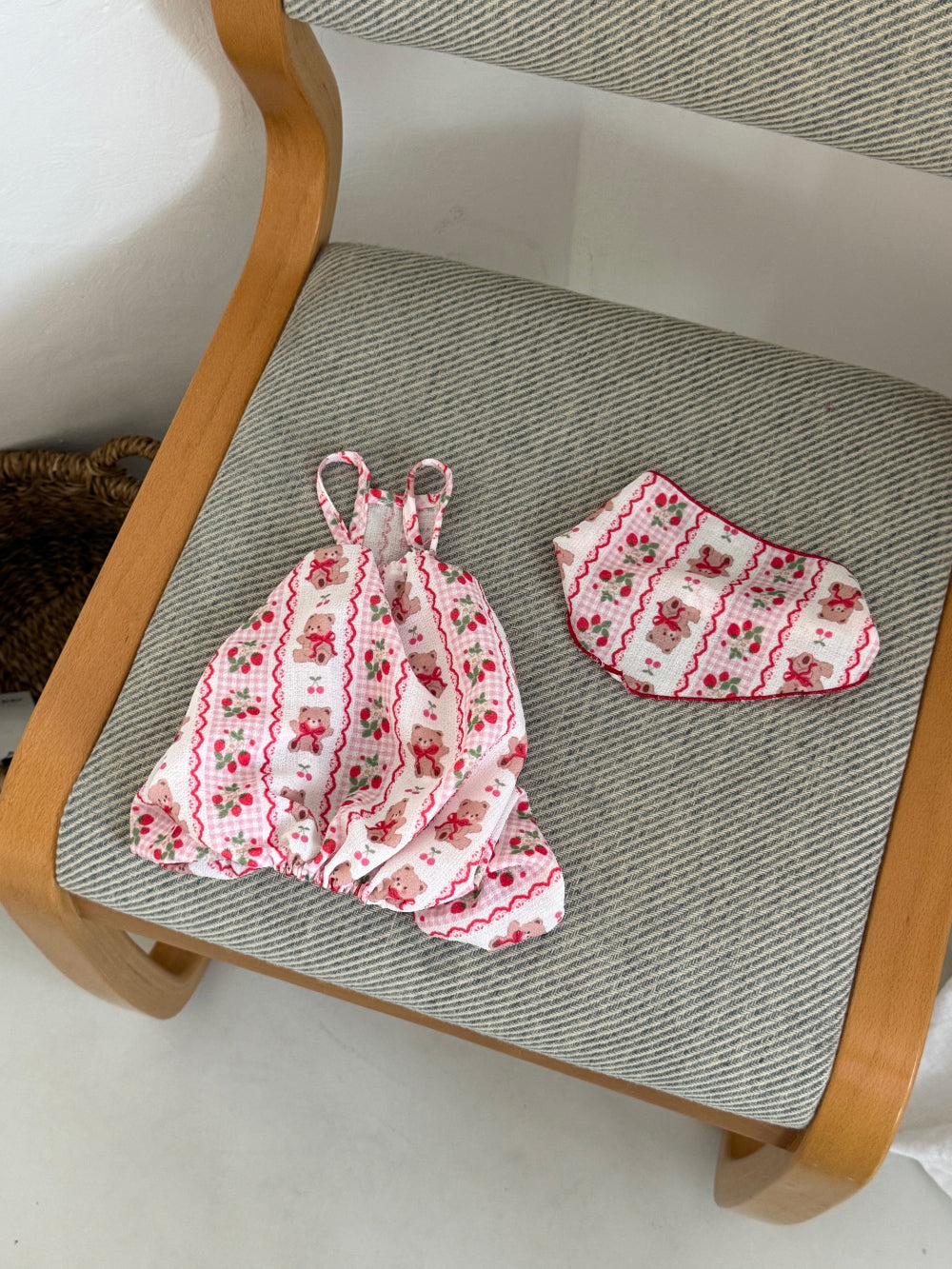 Cherry Bear Bloomers Onesie (2 colors)
