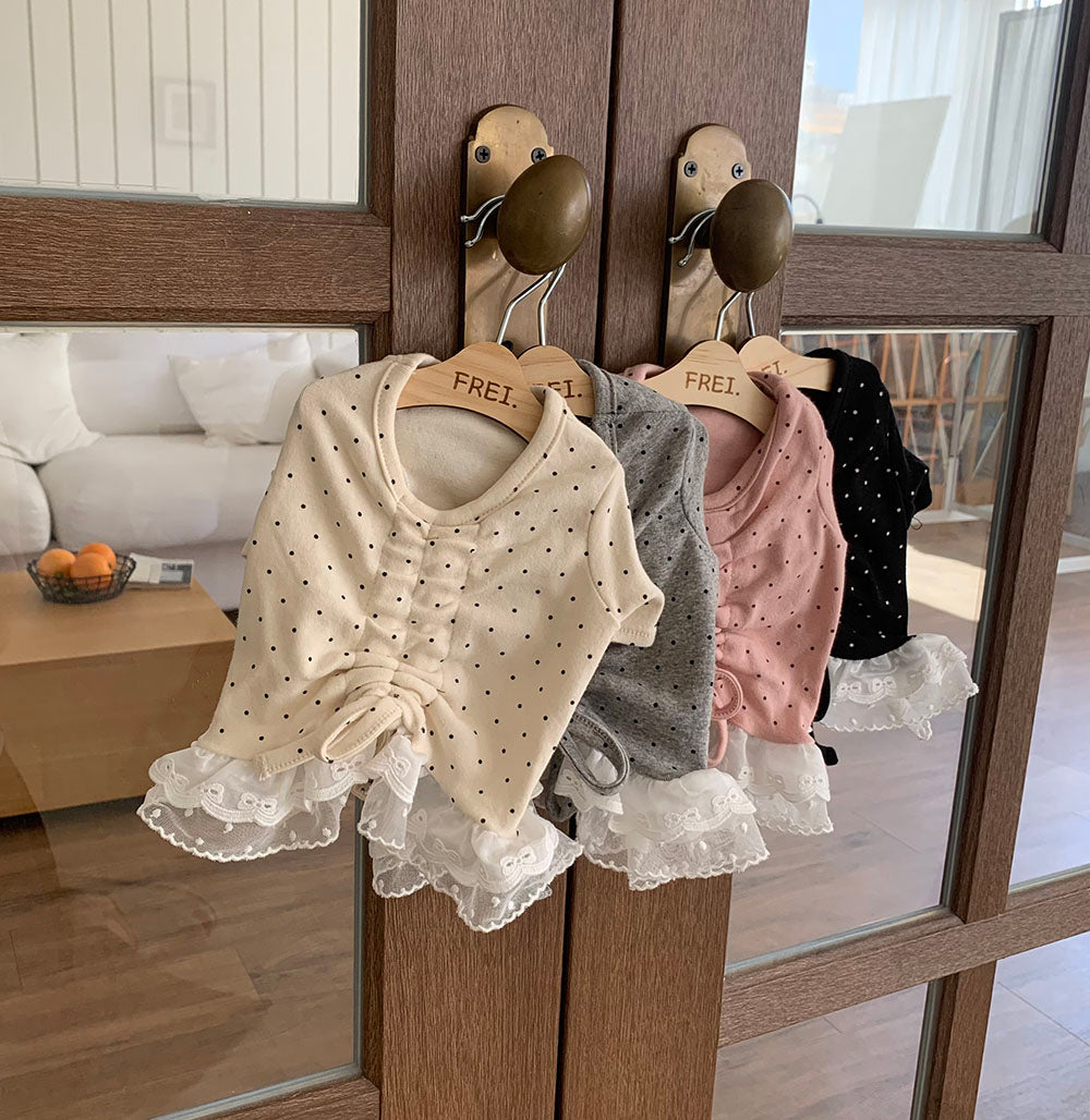 Polka Dot String Lace Dress (4 colors)