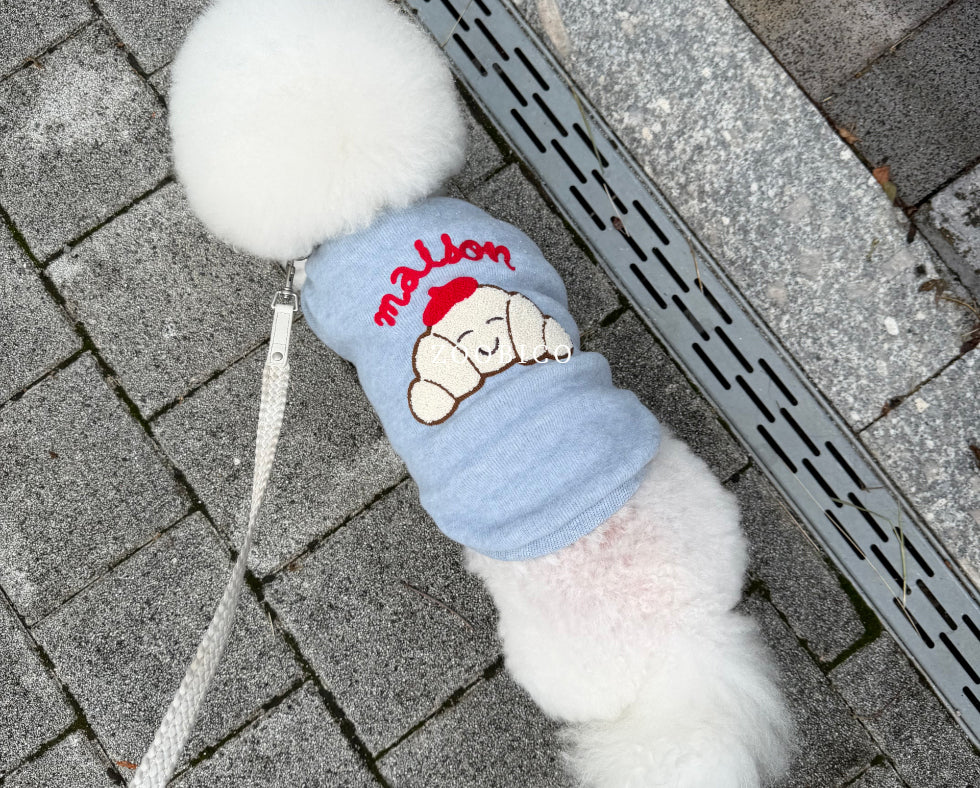 Mallow Puppy Embroidered Sweatshirt (2 colors)
