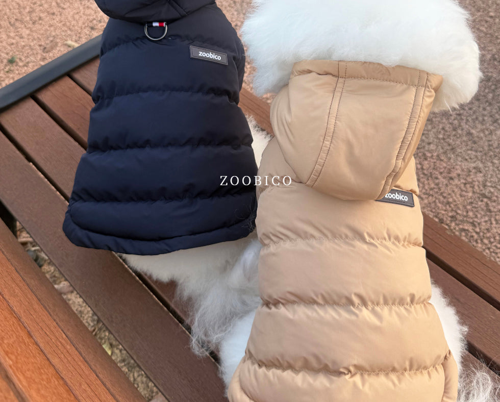 Tricolor Hooded Puffer Jacket (3 colors)