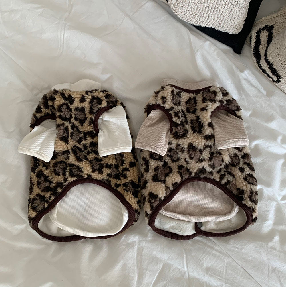 Leopard Sherpa Vest (2 colors)