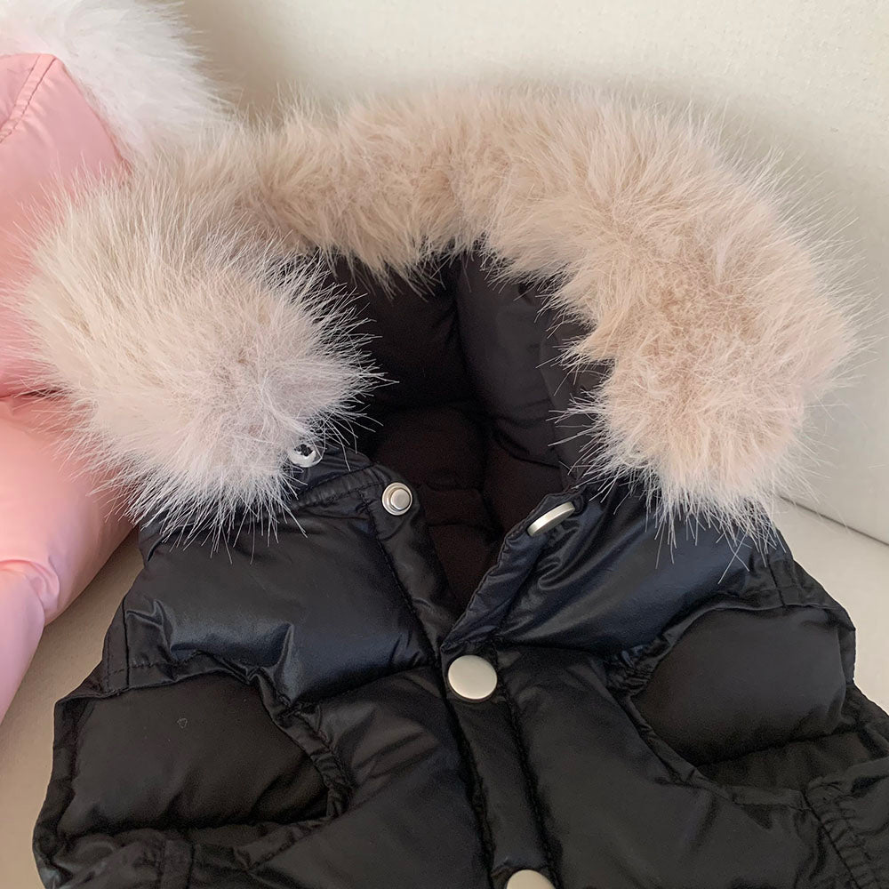 Faux Fur Hooded Puffer Vest (3 colors)