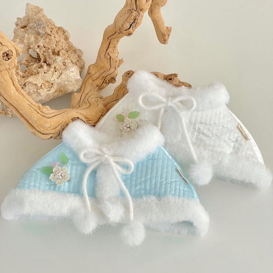 Flower Mink Fur Hanbok Cape (2 colors)