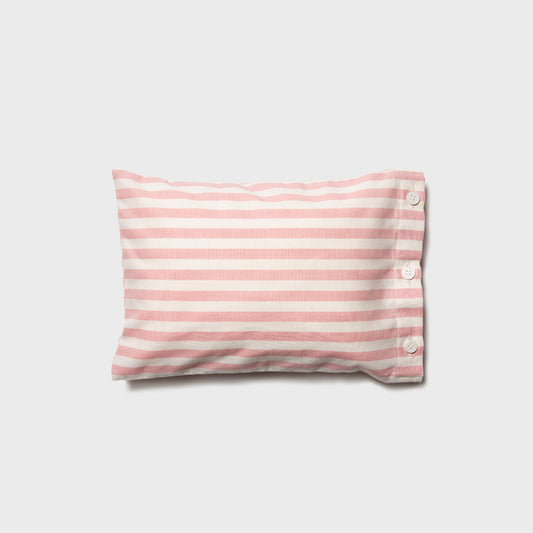 Mini Button Pillow Pink Stripe