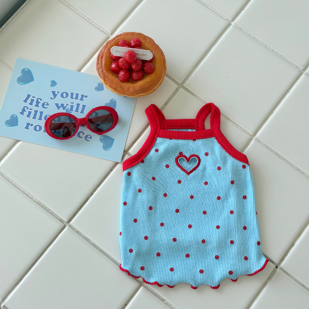 Heart Hole Polka Dot Top (2 colors)