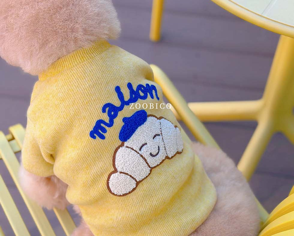 Mallow Puppy Embroidered Sweatshirt (2 colors)