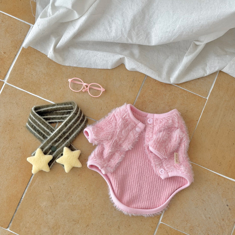 Twinkle Angora Cardigan & Scarf Set (3 colors)