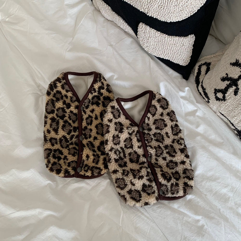 Leopard Sherpa Vest (2 colors)