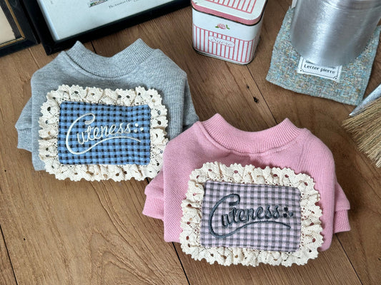 Cuteness Lace Sweatshirt (2 colors)