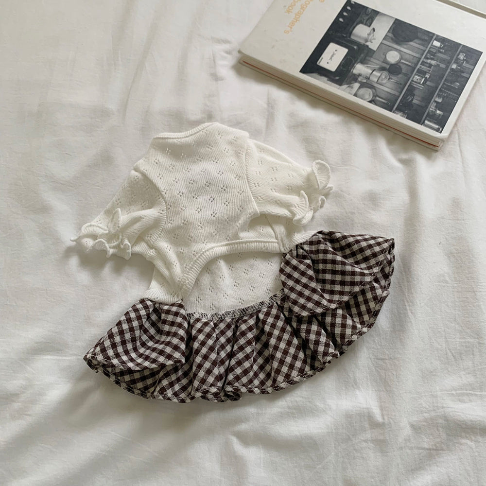 Ballet Velvet Check Dress (2 colors)