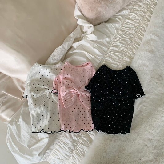Polka Ribbon Tee (3 colors)