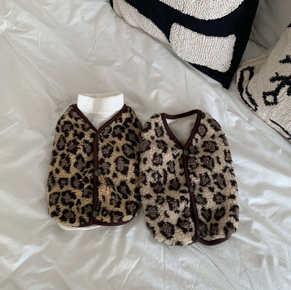 Leopard Sherpa Vest (2 colors)