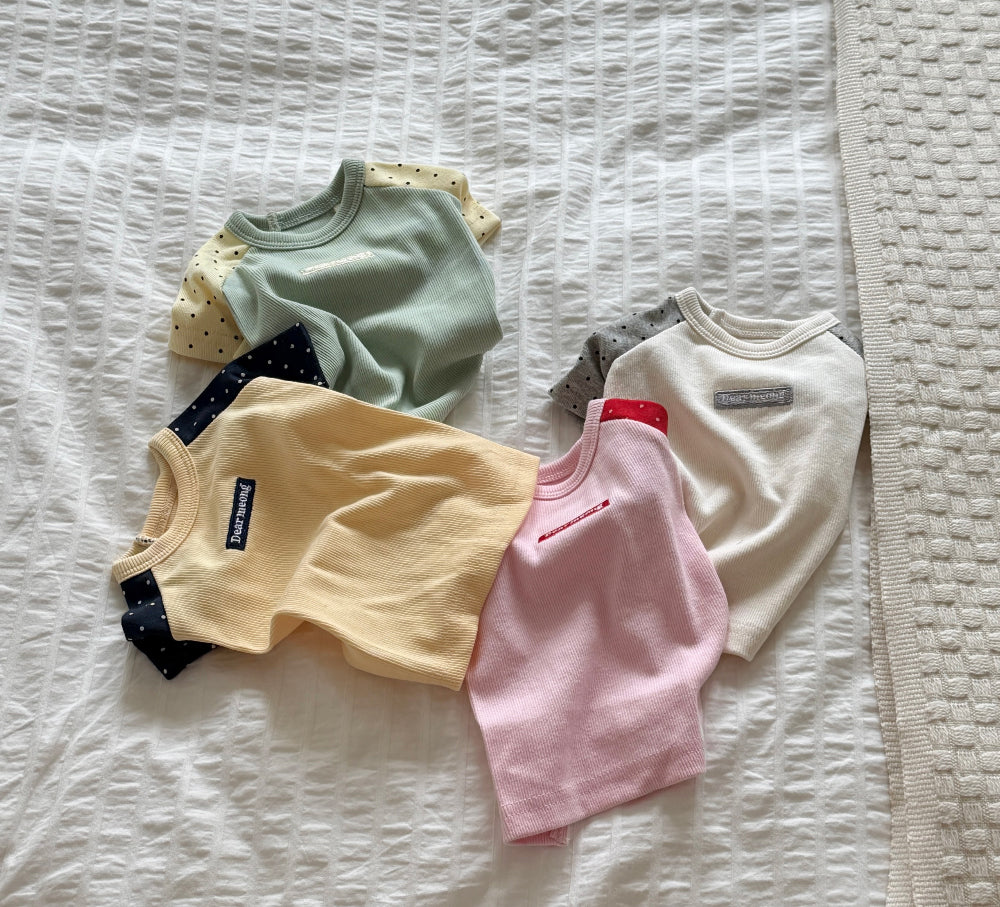 Polka Dot Raglan Tee (4 colors)