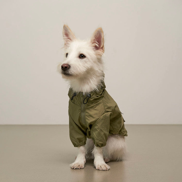 Hooded Shell Jacket Khaki