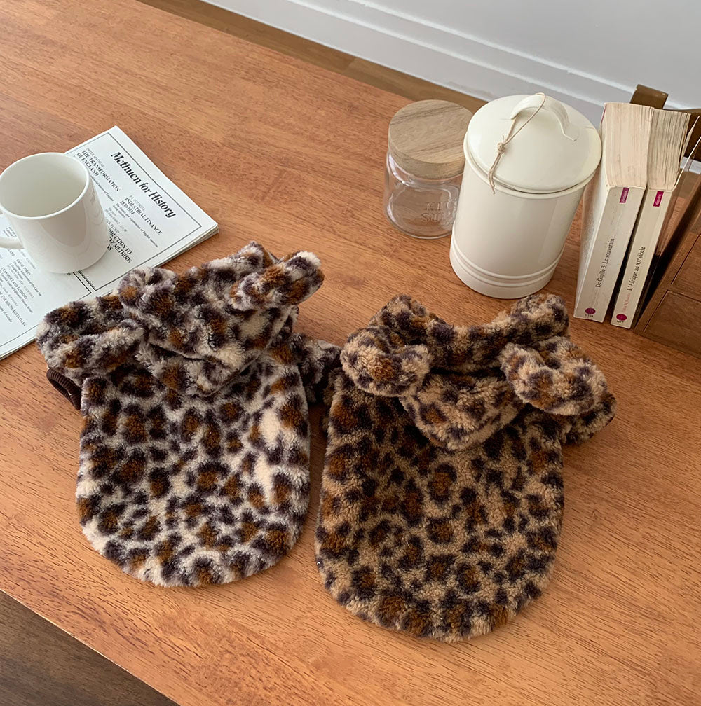 Leopard Sherpa Fleece Jacket (2 colors)