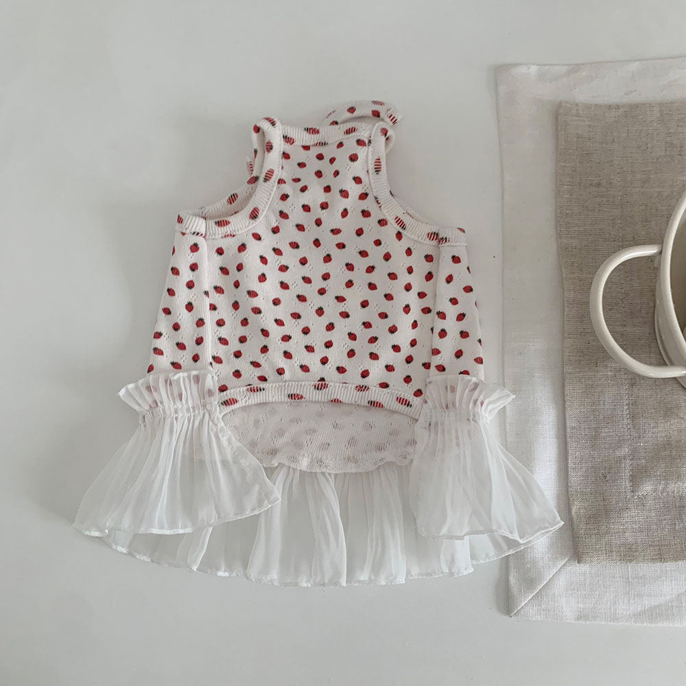Berry Frill Sleeveless Dress (2 colors)