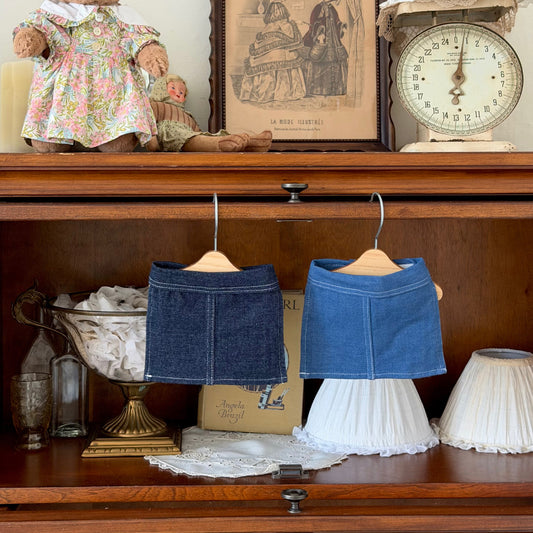 Denim Mini Skirt (2 colors)