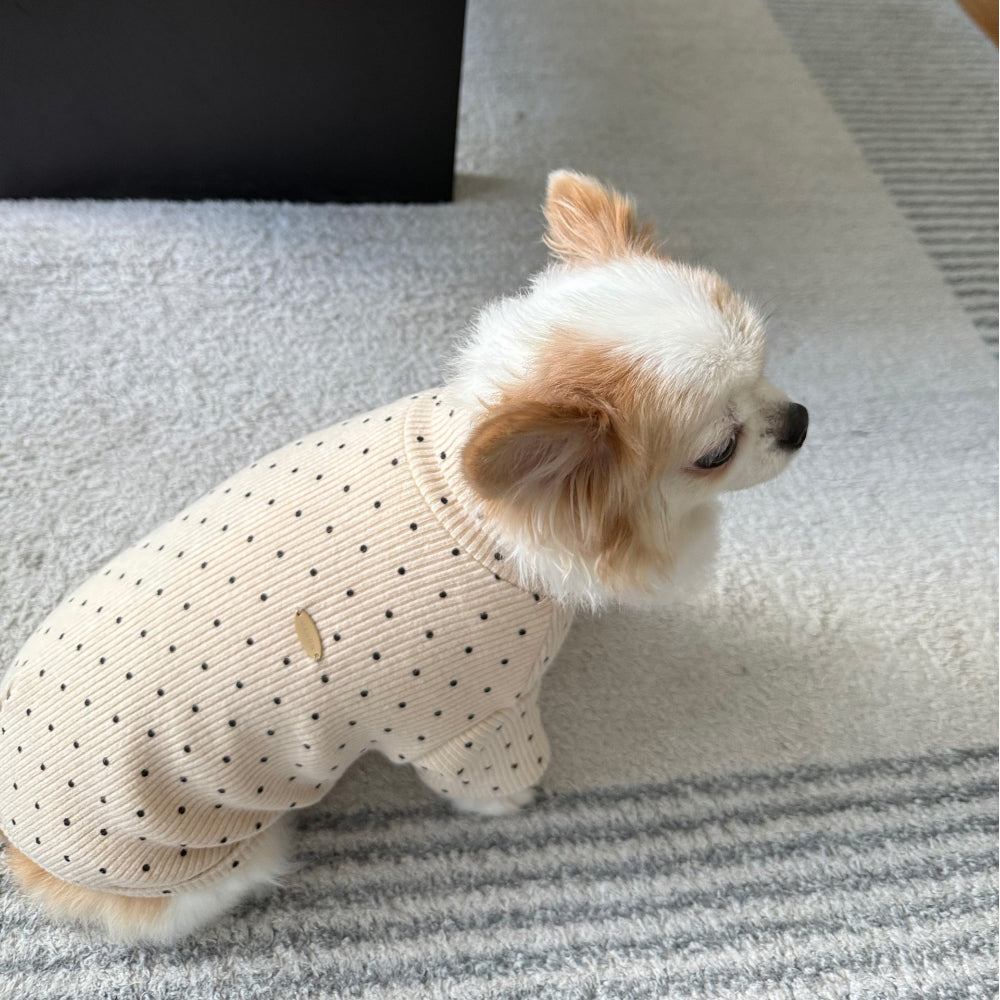 Polka Corduroy Turtleneck Tee (5 colors)