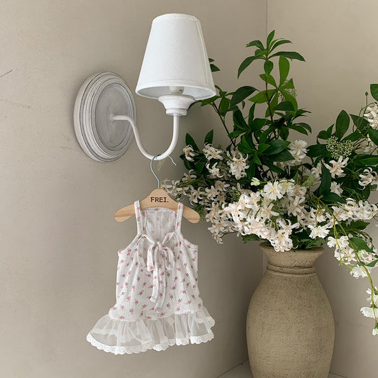 Strawberry Flower Ribbon Sleeveless Dress (3 colors)