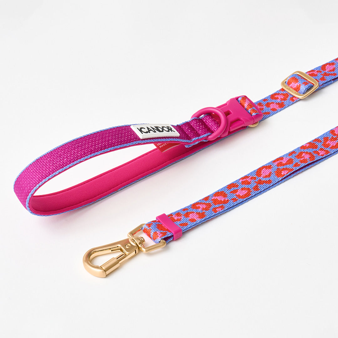 Gentle Leash Bolt, Long (Leopard Lavender Blue)