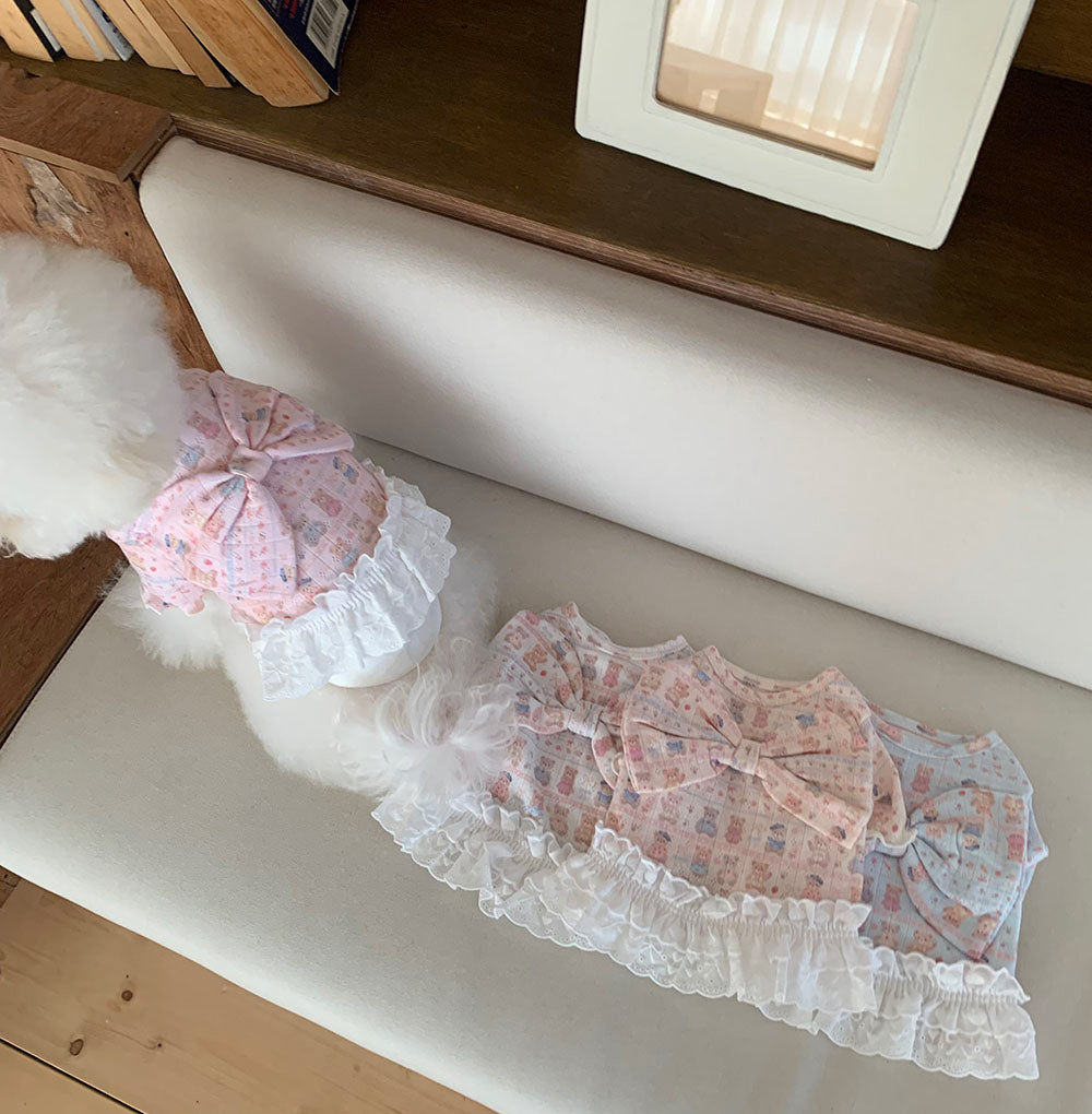 Teddy Bear Ribbon Dress (4 colors)