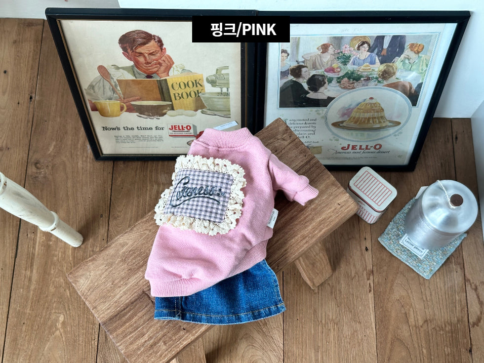 Cuteness Lace Sweatshirt (2 colors)