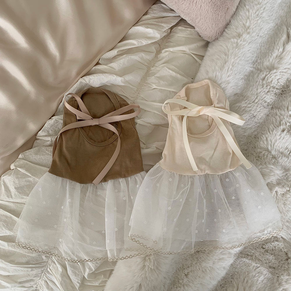 Ballet Ribbed Sleeveless Dress (2 colors)