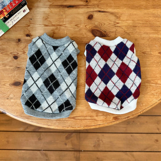 Argyle Knit Vest (2 colors)