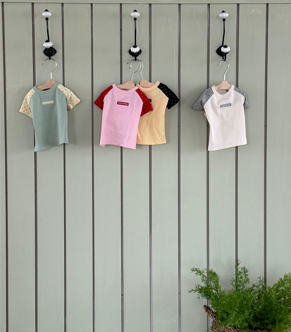 Polka Dot Raglan Tee (4 colors)