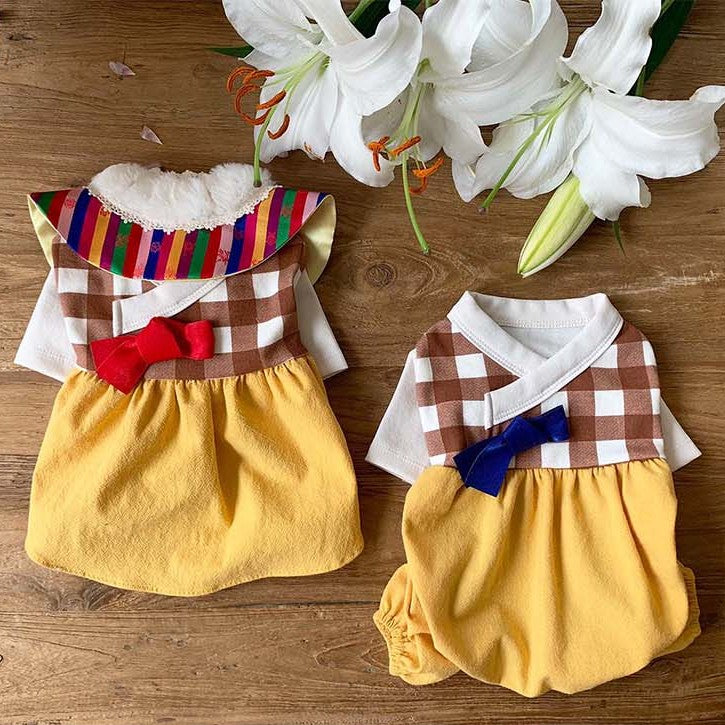 Gingham Check Hanbok (Onesies/Dress)