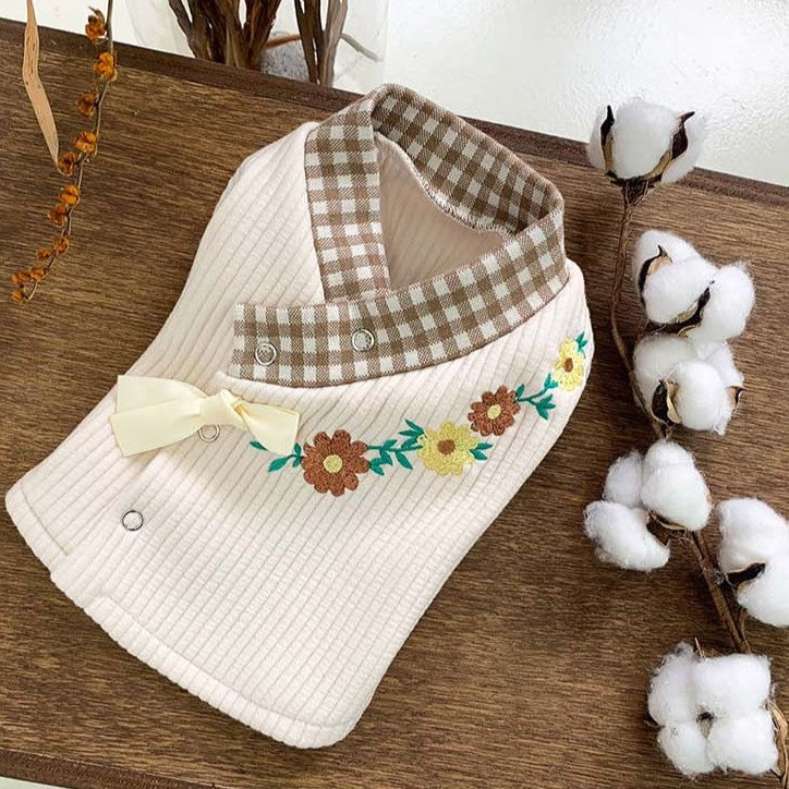 Daily Flower Quilted Hanbok Vest (2 colors)