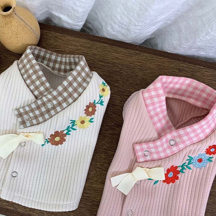 Daily Flower Quilted Hanbok Vest (2 colors)