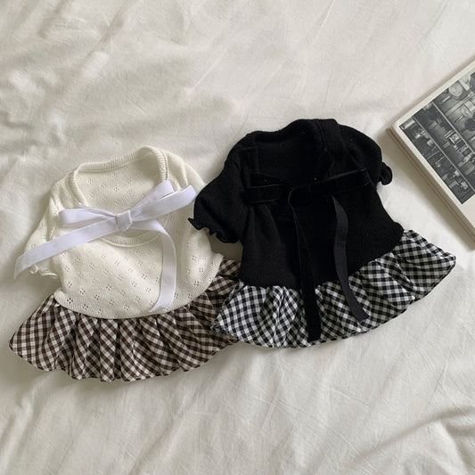 Ballet Velvet Check Dress (2 colors)