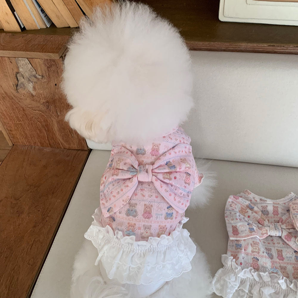 Teddy Bear Ribbon Dress (4 colors)