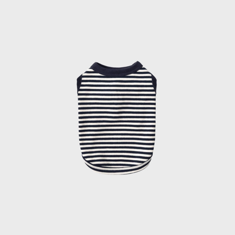 Striped Sleeveless Black