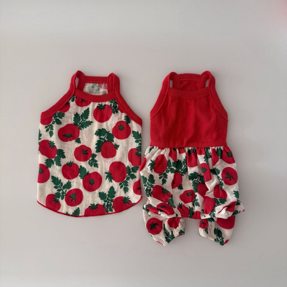 Tomato Sleeveless Top & Onesie
