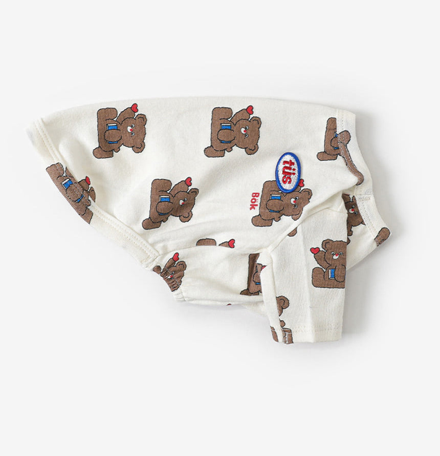 Bok Bear Dog Tee Ivory