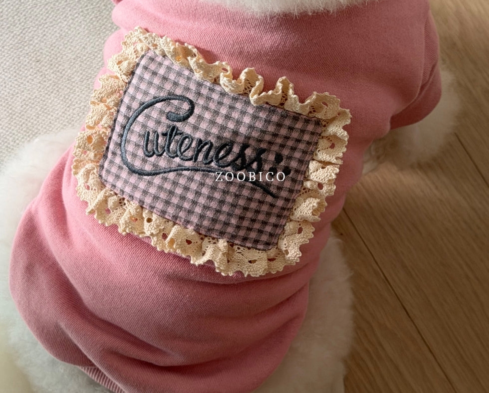 Cuteness Lace Sweatshirt (2 colors)