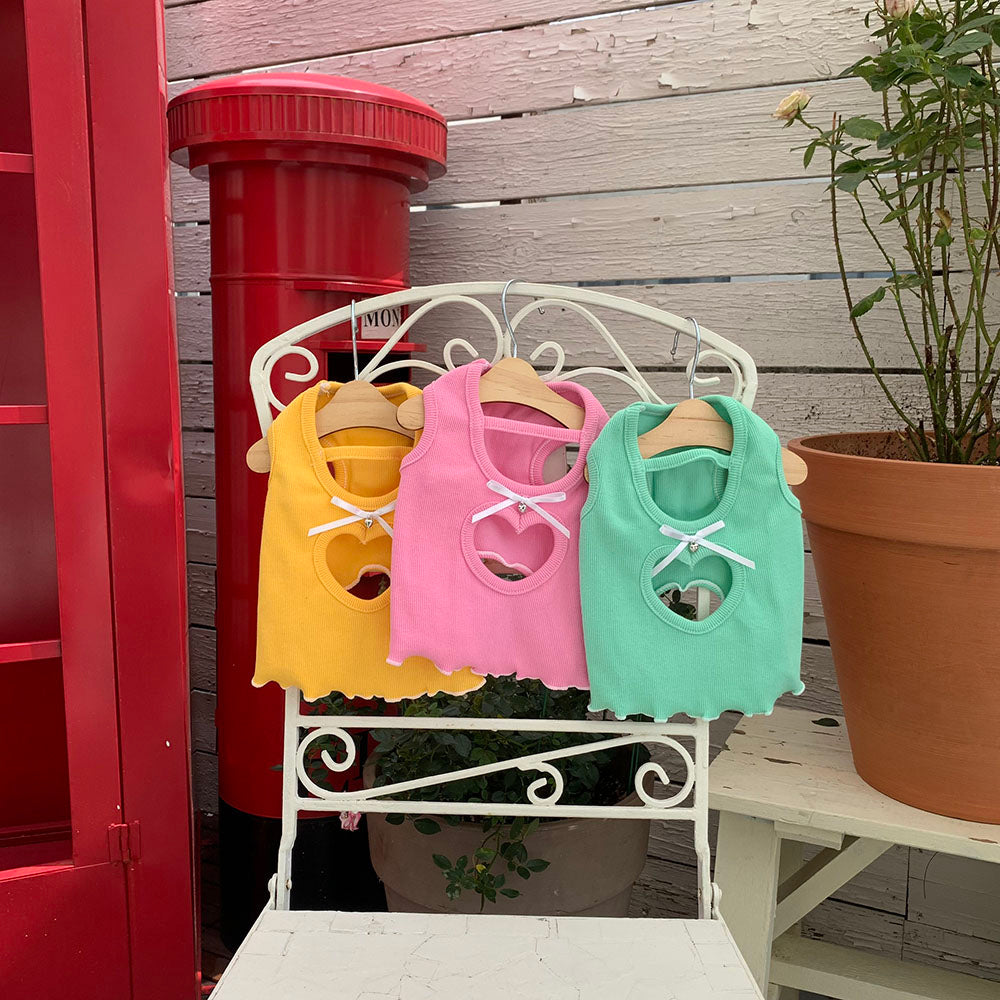 Heart Hole Sleeveless Tee (3 colors)