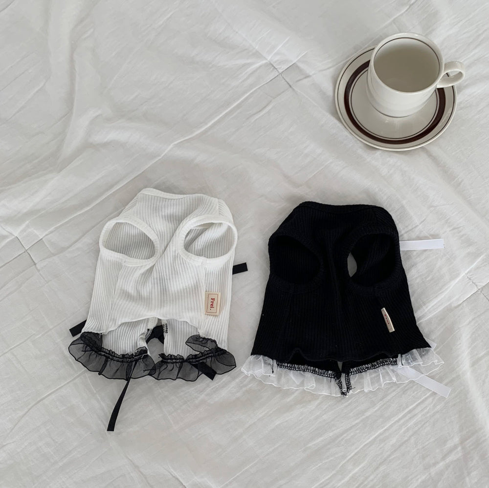 Ballet Ribbon Sleeveless Tee (2 colors)