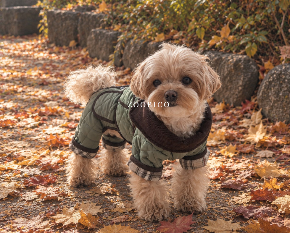 Quilted Check Puffer Jumpsuit (2 colors)