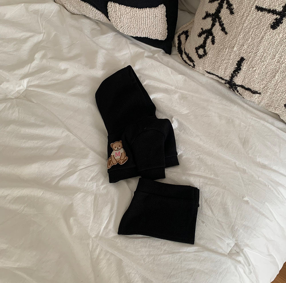 Bear Hoodie Crop Top + Skirt Set (3 colors)
