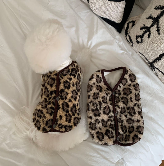 Leopard Sherpa Vest (2 colors)