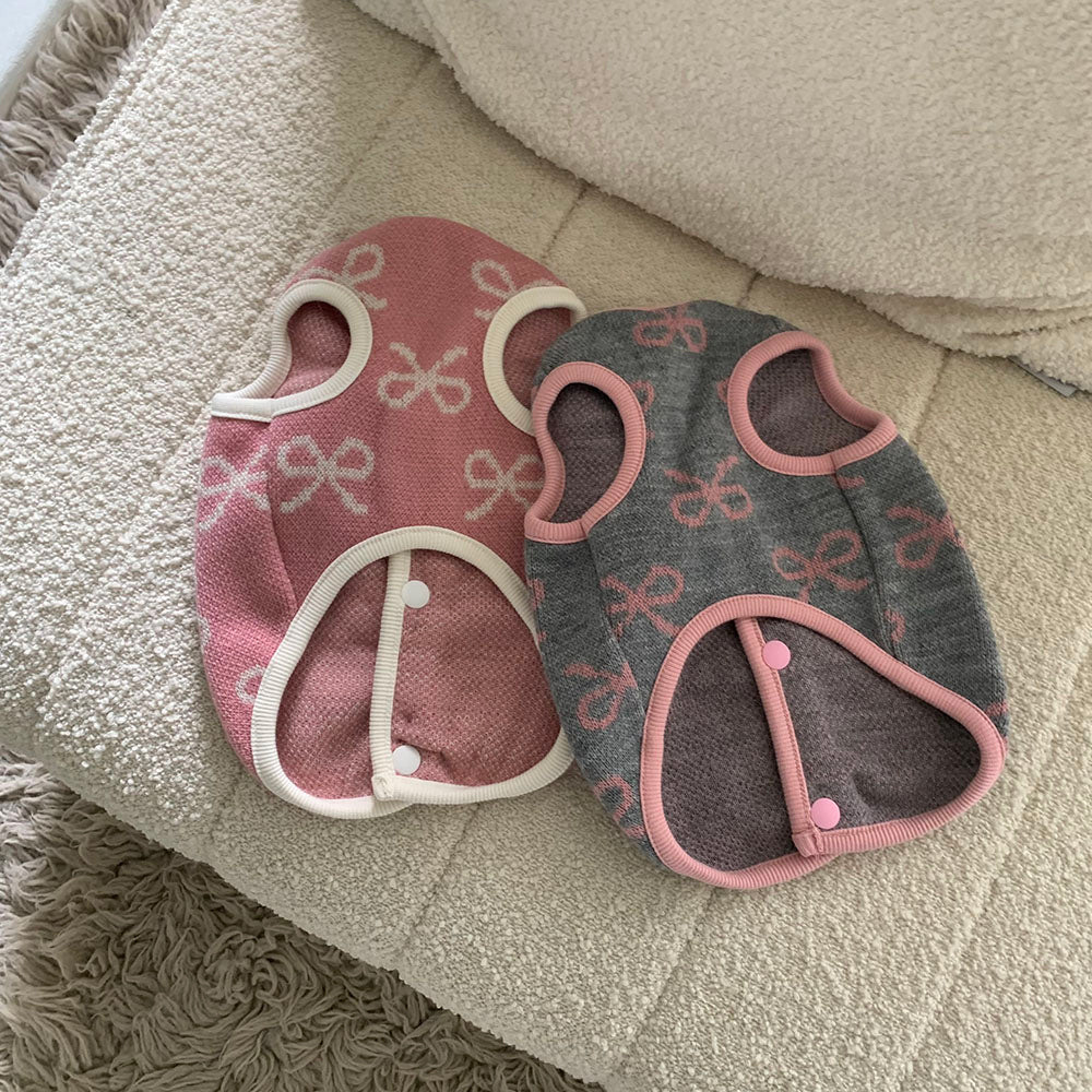 Ribbon Bunny Brooch Vest (2 colors)
