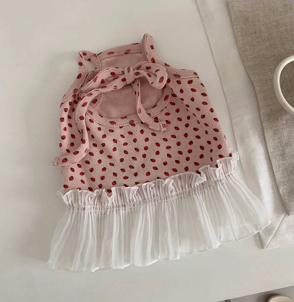 Berry Frill Sleeveless Dress (2 colors)