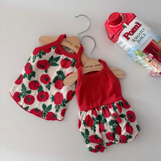 Tomato Sleeveless Top & Onesie